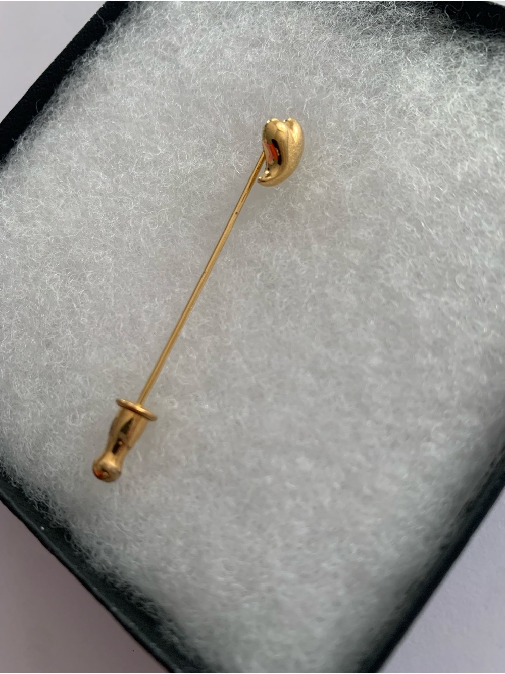 Monet Gold Heart Stick Pin Brooch